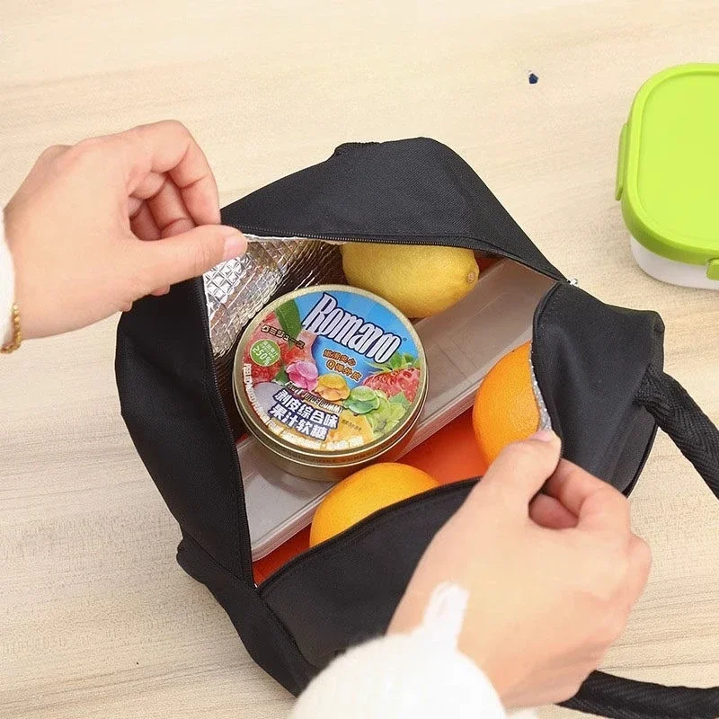 Cord-Lunchtasche, wärmeisolierend, Lunchbox, Aufbewahrung, Handtasche, multifunktional, für Kinder, Schule, Kühltasche, Picknick, Lebensmittelbeutel – Detail 18