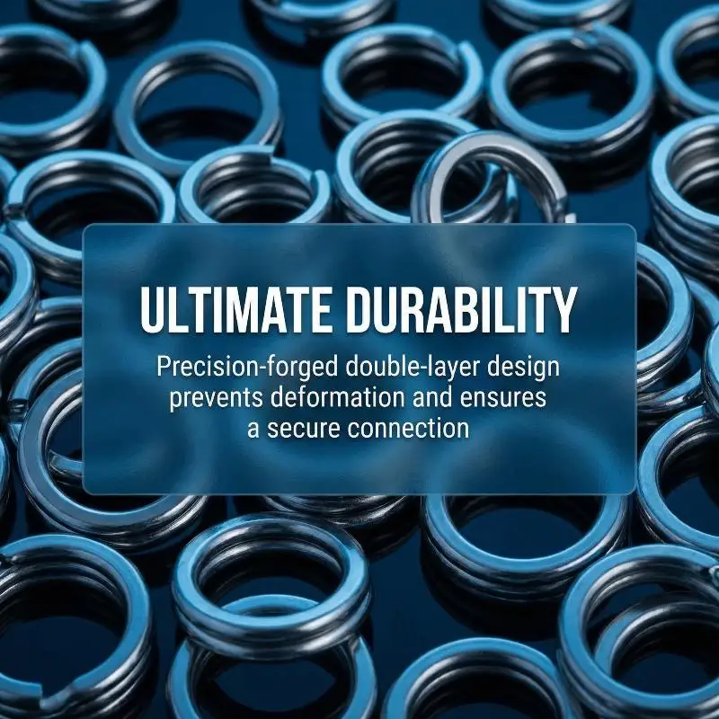 100PCS Fishing Split Rings Stainless Steel 100Pcs Durable Rustproof Lure Rings Perfect for Coastal Saltwater Fishing Fishing