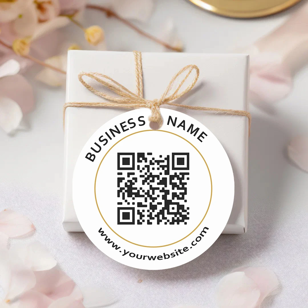 Ornamento de suspensão com código qr personalizado, 50 peças com corda-etiqueta de link de site personalizado para marcas de negócios, etiquetas de presente e decoração