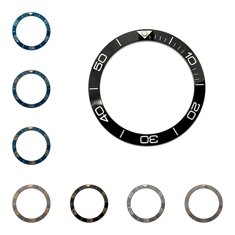 38mmx30.6mm Curved Ceramic Bezel Insert Fit for SUB SKX007 SKX009 SRPD Men Diver Case Bezel Insert Ring Replacement