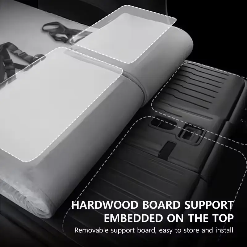 For Tesla Model 3 Highland 2024 Foldable Portable Camping Mattress Memory Foam Travel Sleeping Pad with StorageBag Car Accessory