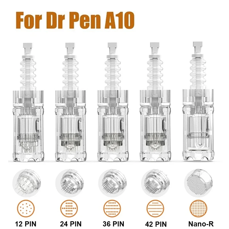 Dr Pen Ultima A10 Bayonet Slot Needle Cartridges Microneedling Pen Replacement for Skin Care Dermapen MTS Micro Needles Nano