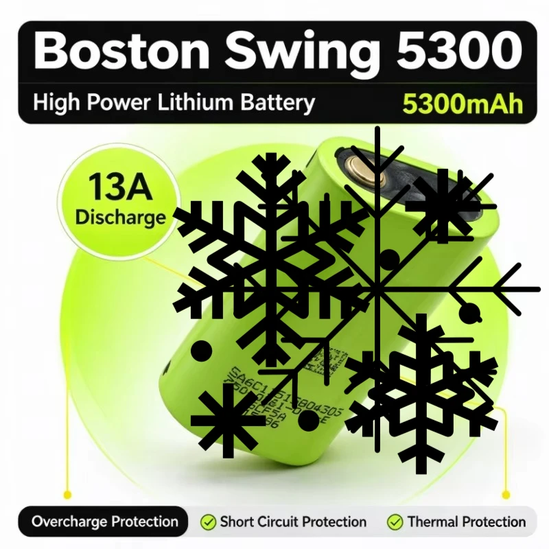 Low Temperature Resistant Lithium Ion Cell 3.7V 5300mAh, New Authentic High Power 13A Discharge Cell
