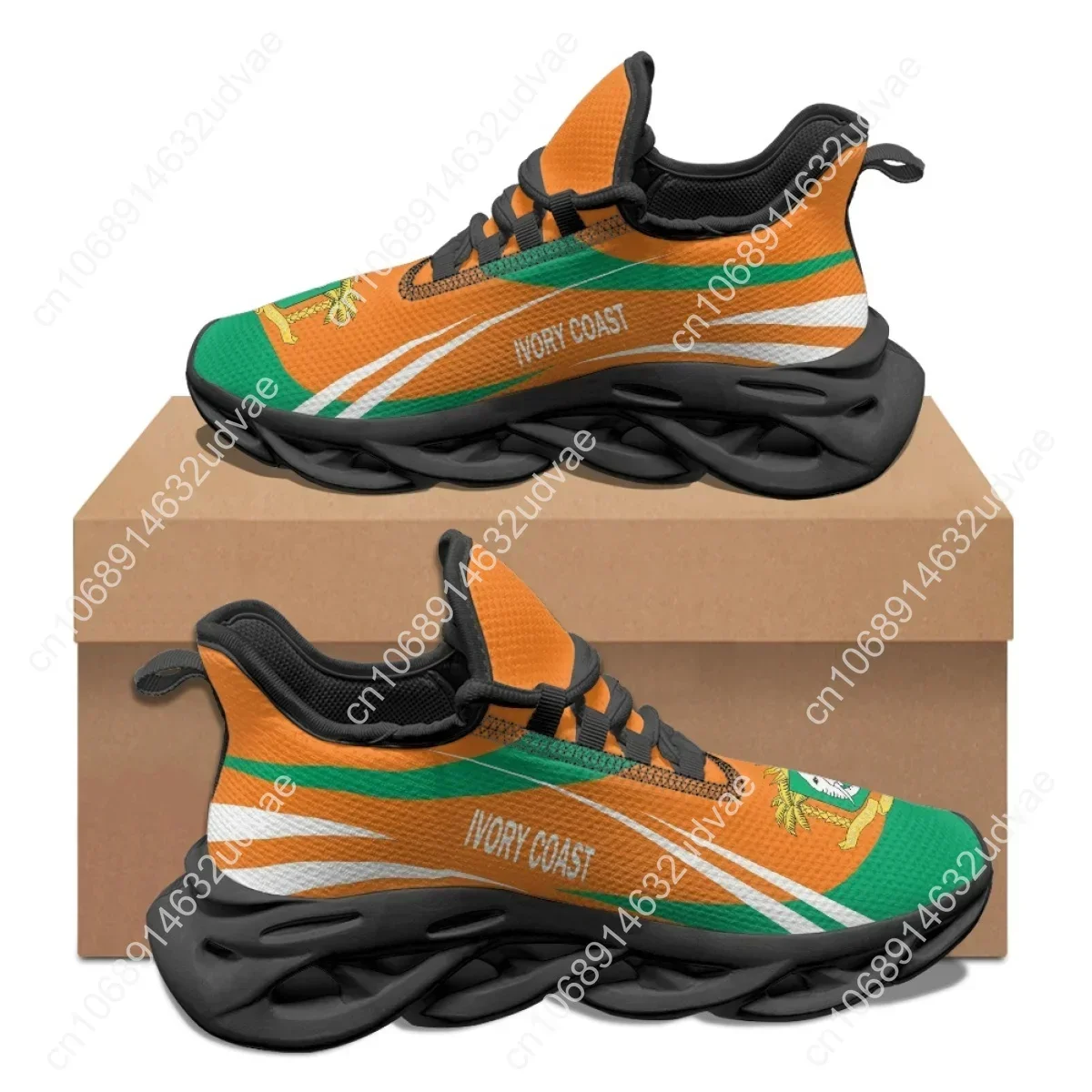 2023 Men Sneaker Blade Running Basketball Shoes Ivory Coast Flag Footwear Trainer Fashion Male Casual Shoes Zapatos Para Hombres