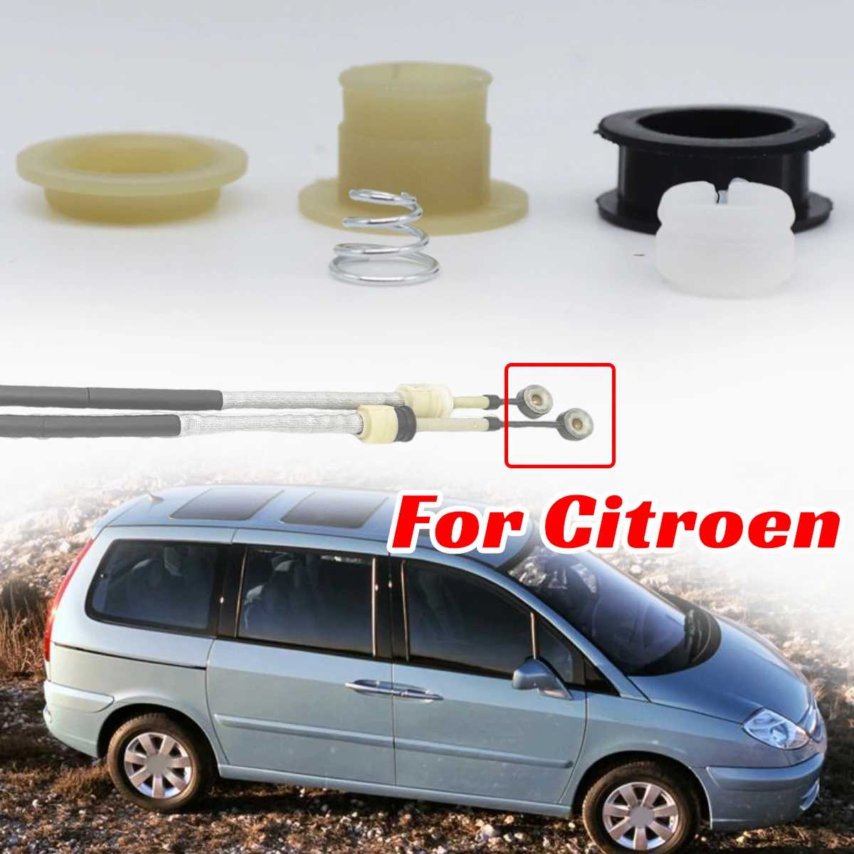 For Citroen C8 Peugeot 807 2002- Gearbox Cable Linkage Control Bushing Gear Shift Lever Selector End Rod Car Connect MT Parts