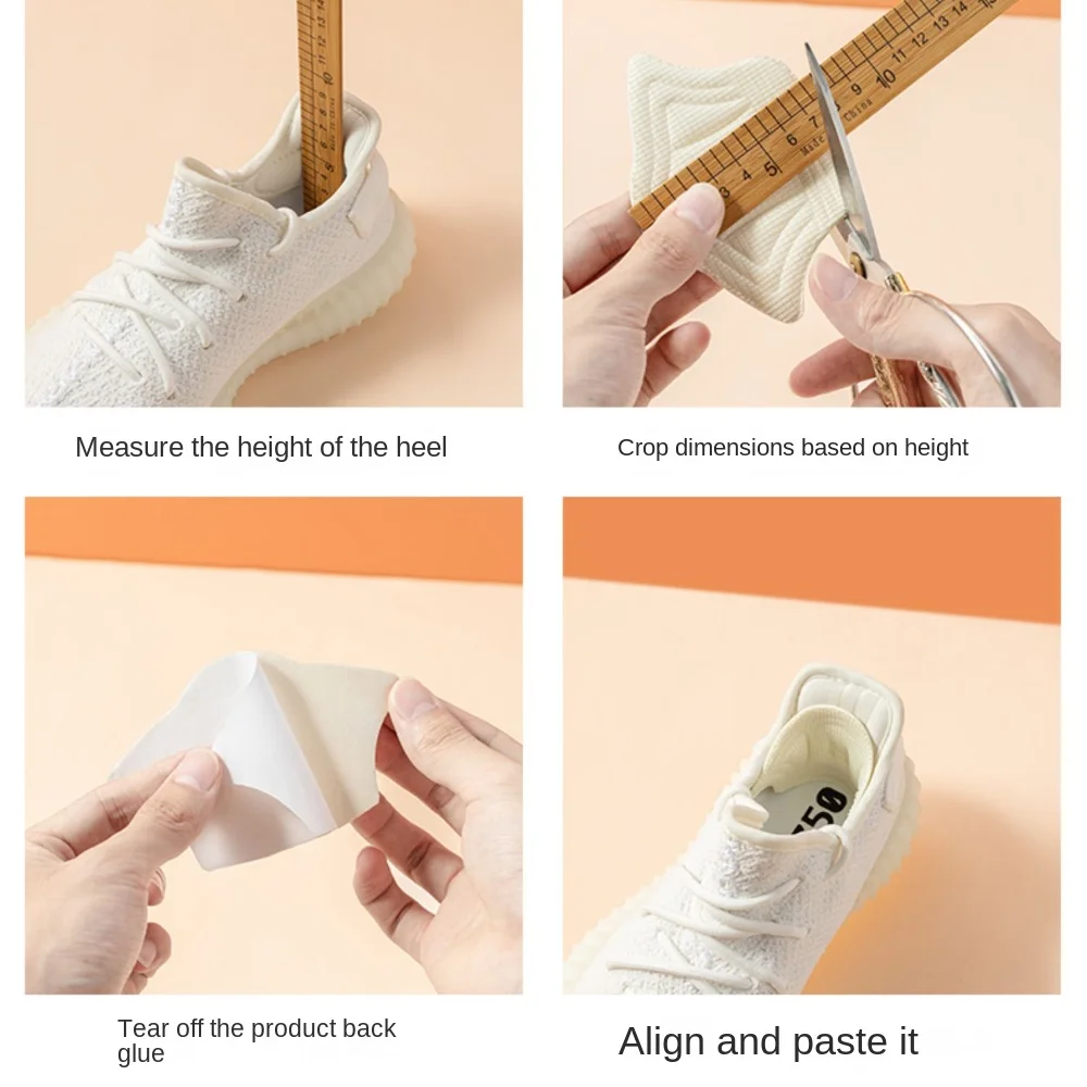 Back Sticker Antiwear Insole Cushion Lightweight Heel Pads Protector Adjustable Feet Pad Heel Protector for Sport Shoes