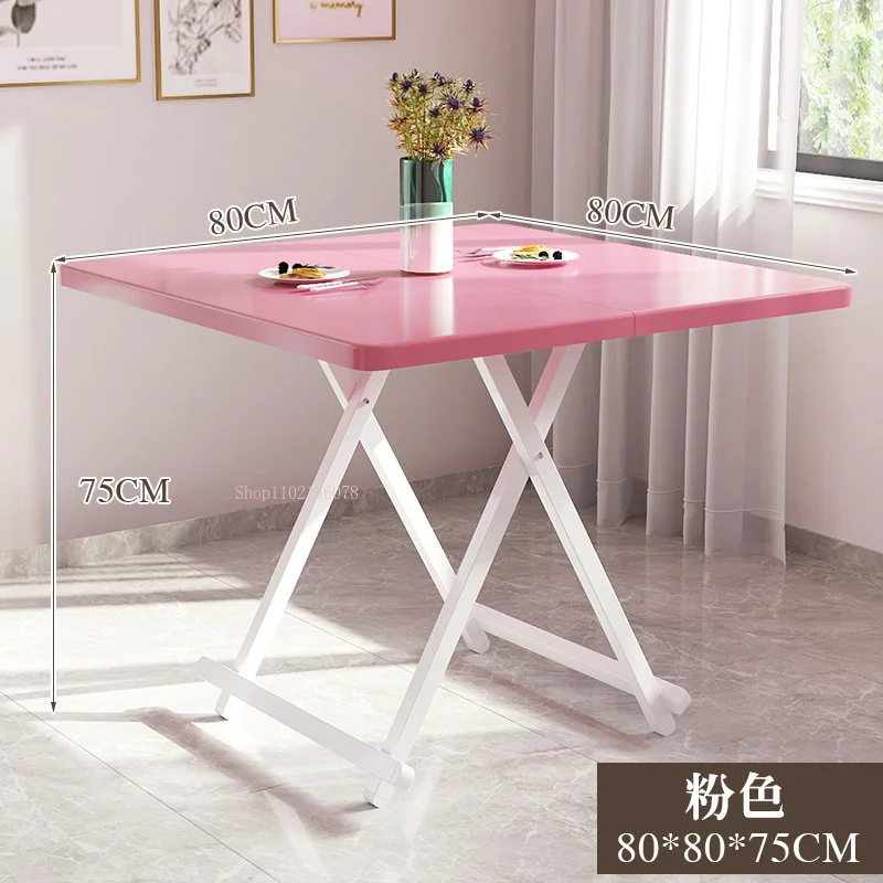 Folding Table Dining Picnic Table Living Room Square Portable Table Stall Small Square Tables Space Saving Small Square Desk