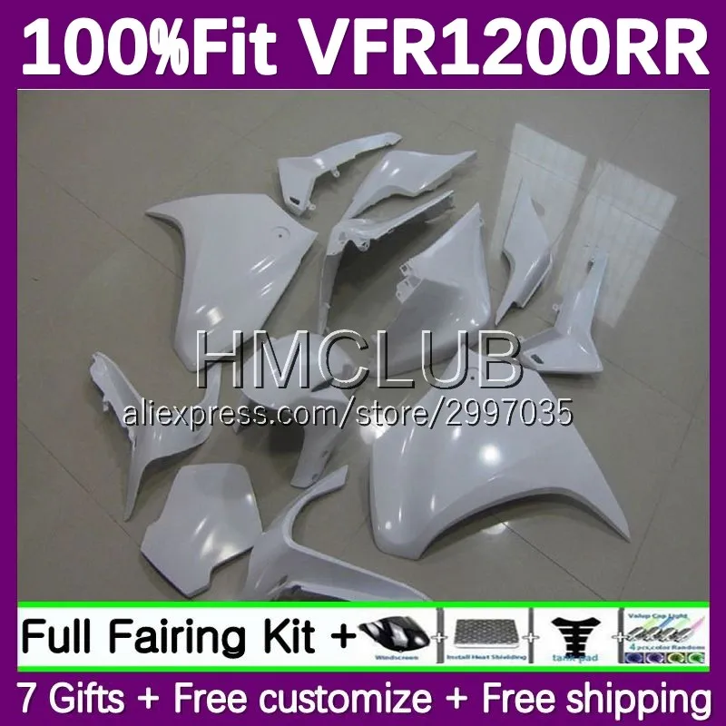 Glossy white Fairing For HONDA VFR1200 RR Crosstourer 2010 2011 2012 2013 29No.12 VFR 1200 RR CC VFR1200RR 10 11 12 13 Injection