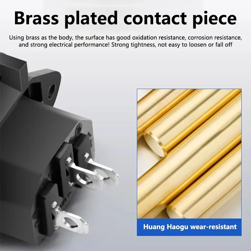 5/20Pcs AC Power Socket 3 Pins Male Plug Copper Pin AC-04 Electrical Socket Mount Inlet Connector