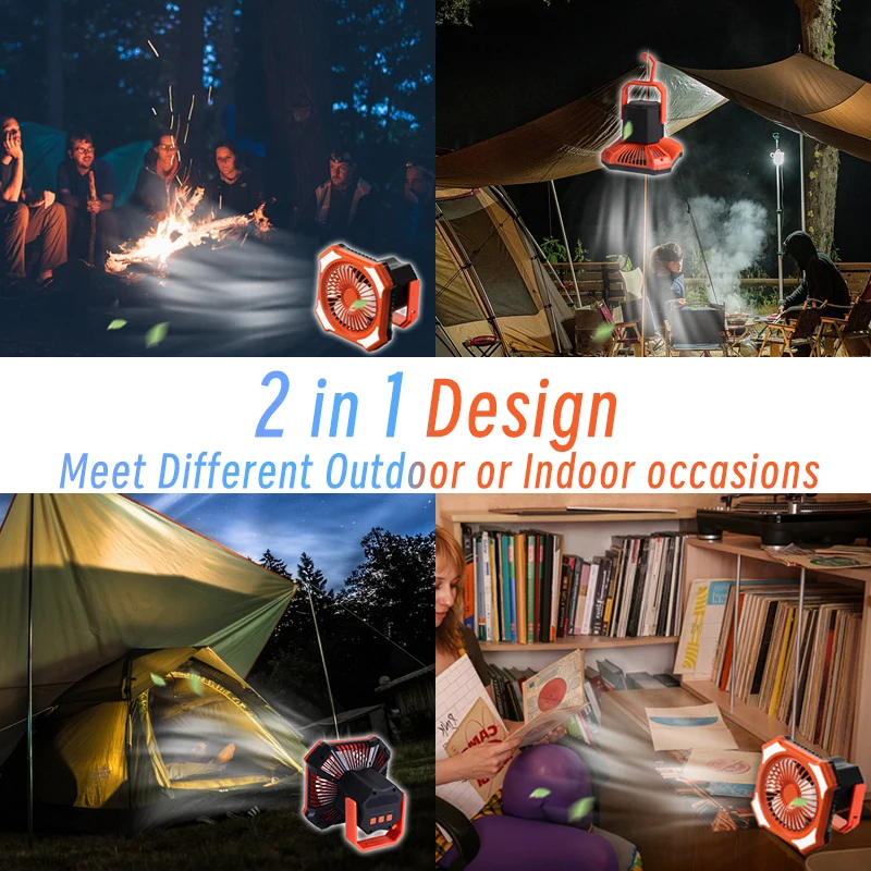 المحمولة مروحة قابلة للشحن أضعاف سطح المكتب مبرد الهواء مروحة السقف الجدول التخييم بنك الطاقة الخفيفة مروحة السفر في الهواء الطلق