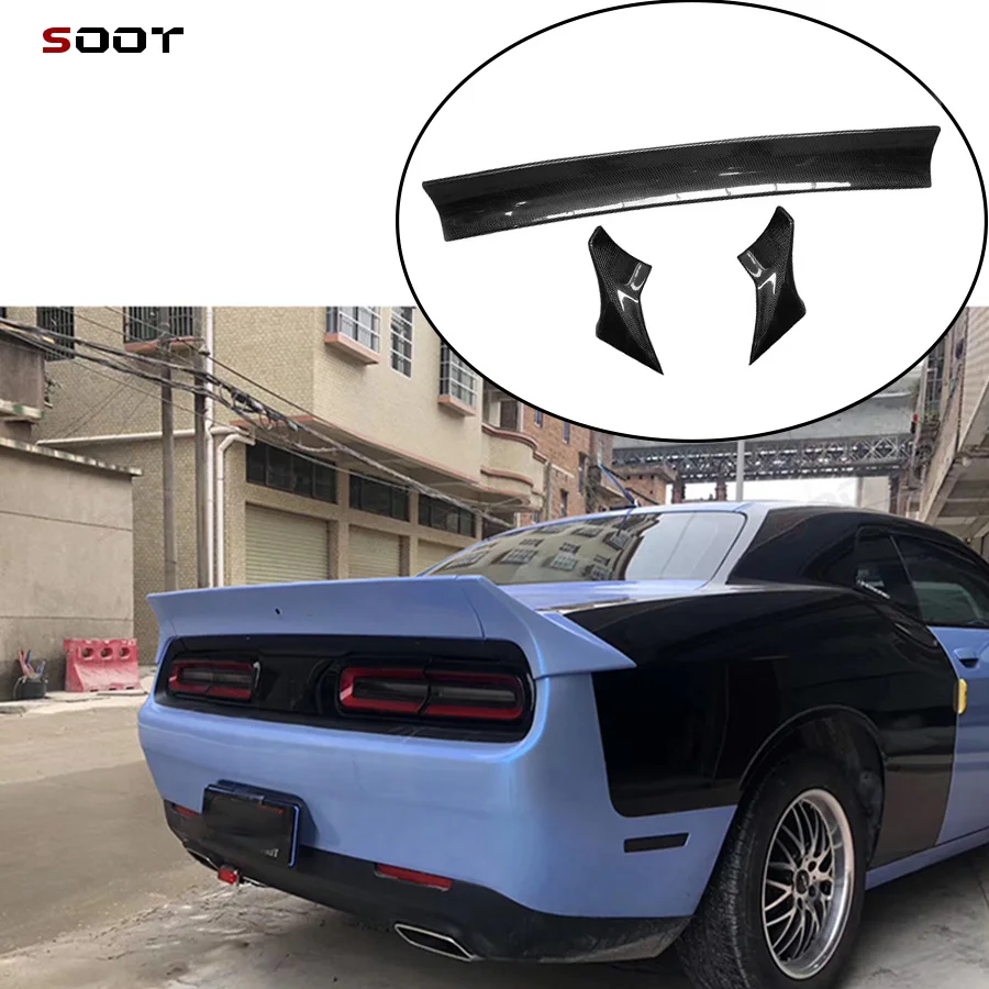 Alerón Trasero de Fibra de Carbono para Challenger Dodge, Difusor de Maletero, Alerón Trasero, Accesorios para Auto, Kits de Carrocería