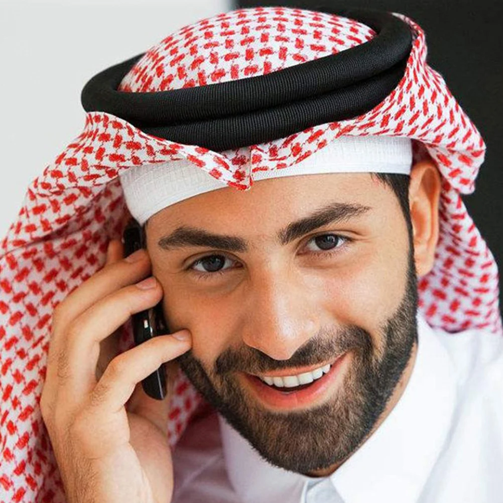 

Men Headband Arab Scarf Headband Middle East Turban Wrap For Adult Muslim Cosplay Festival Halloween Party Wear Accessory
