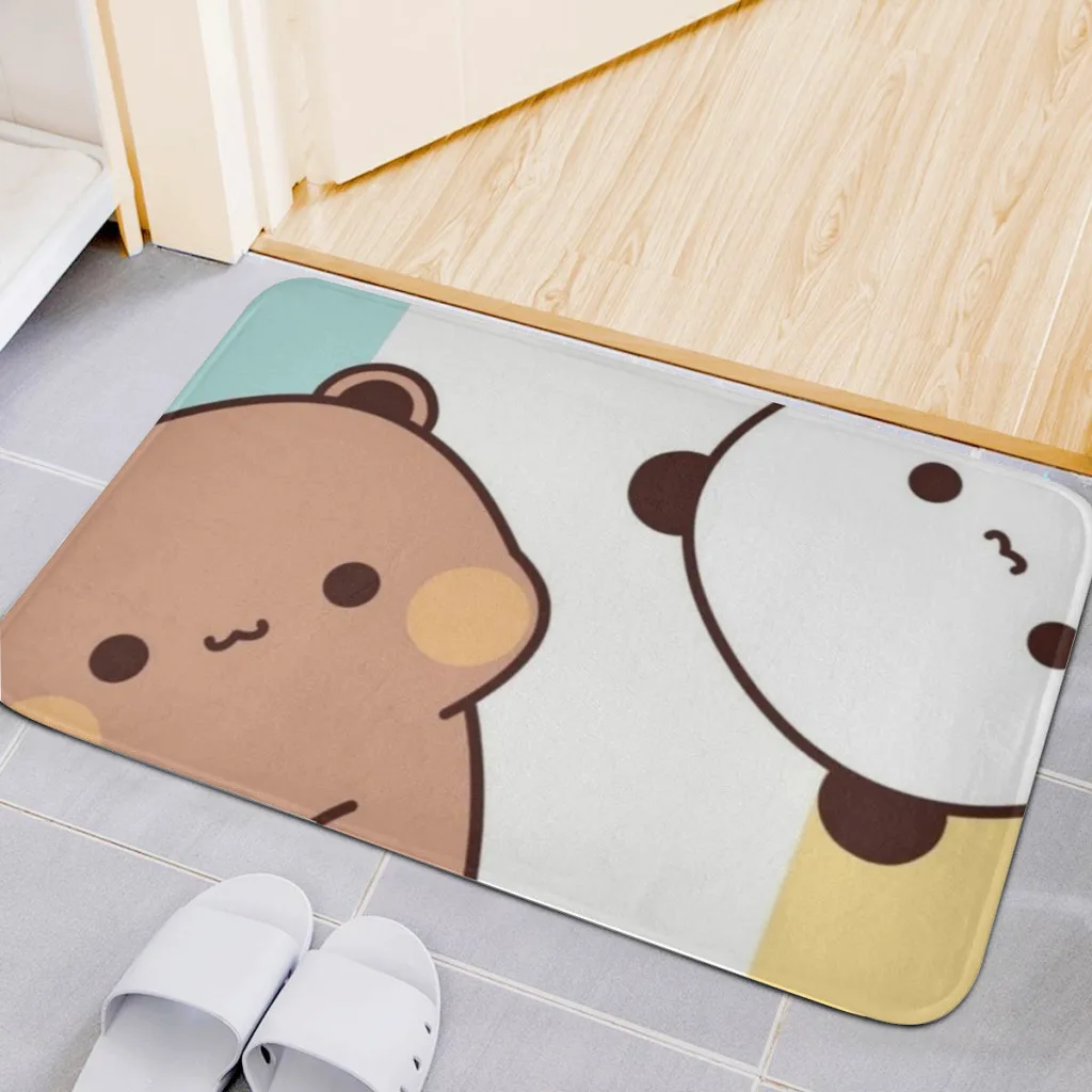 

Rug Bedroom Bathromm Carpet DuDu Bear and BuBu Bear Children Girls Bedroom Living Room Cartoon Floor Mat Doormat Decor