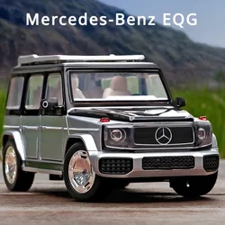 1:24 Mercedes-Benz EQG G-Class Alloy Car Model With Pull Back Sound Light Children Gift Collection Diecast Toy Model