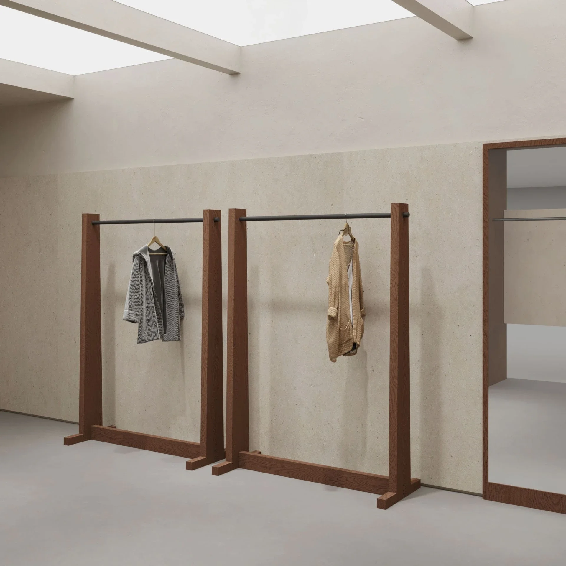 Étagère vintage, magasin de vêtements, présentoir, Nakajima, affichage