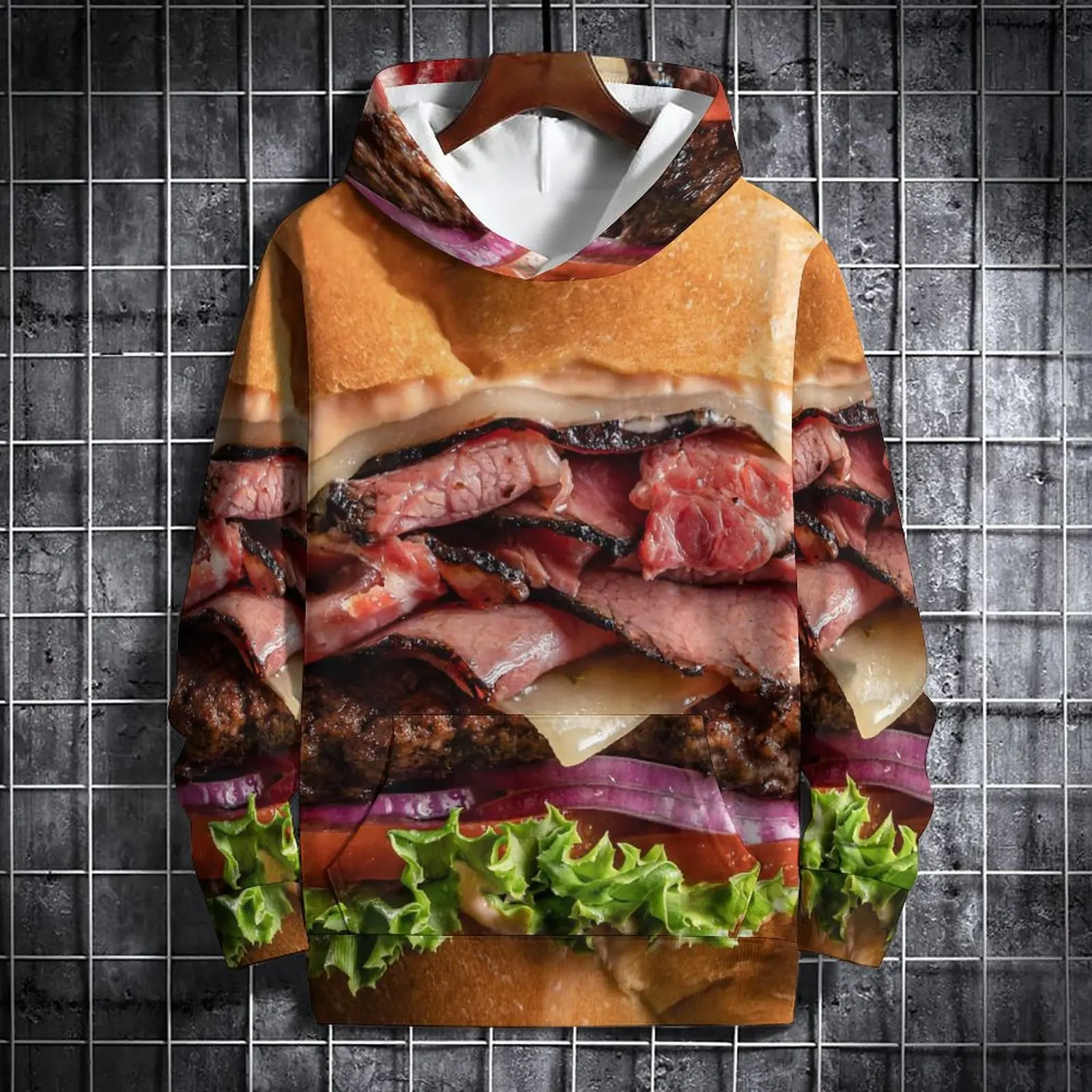 Hamburger Fries Food 3D Print Funny Hoodie Men Women Casual Hoodies Oversized Hoody Pullover Hooded Sweatshirts Kid Top Clothing