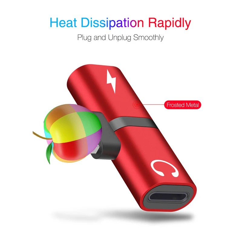 Adaptador de carga de iluminación Dual 2 en 1, cargador de Audio para auriculares, divisor de llamadas, para Iphone 11, 12, 13, X, XS, MAX, XR, 7, 8 Plus