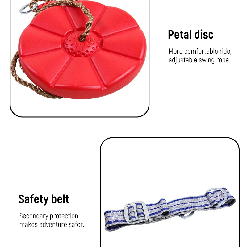 طقم Zipline للفناء الخلفي بطول 100 قدم نظام ترفيه في الملعب الخارجي مع مقعد حزام أمان من الفولاذ المقاوم للصدأ لساعات ممتعة