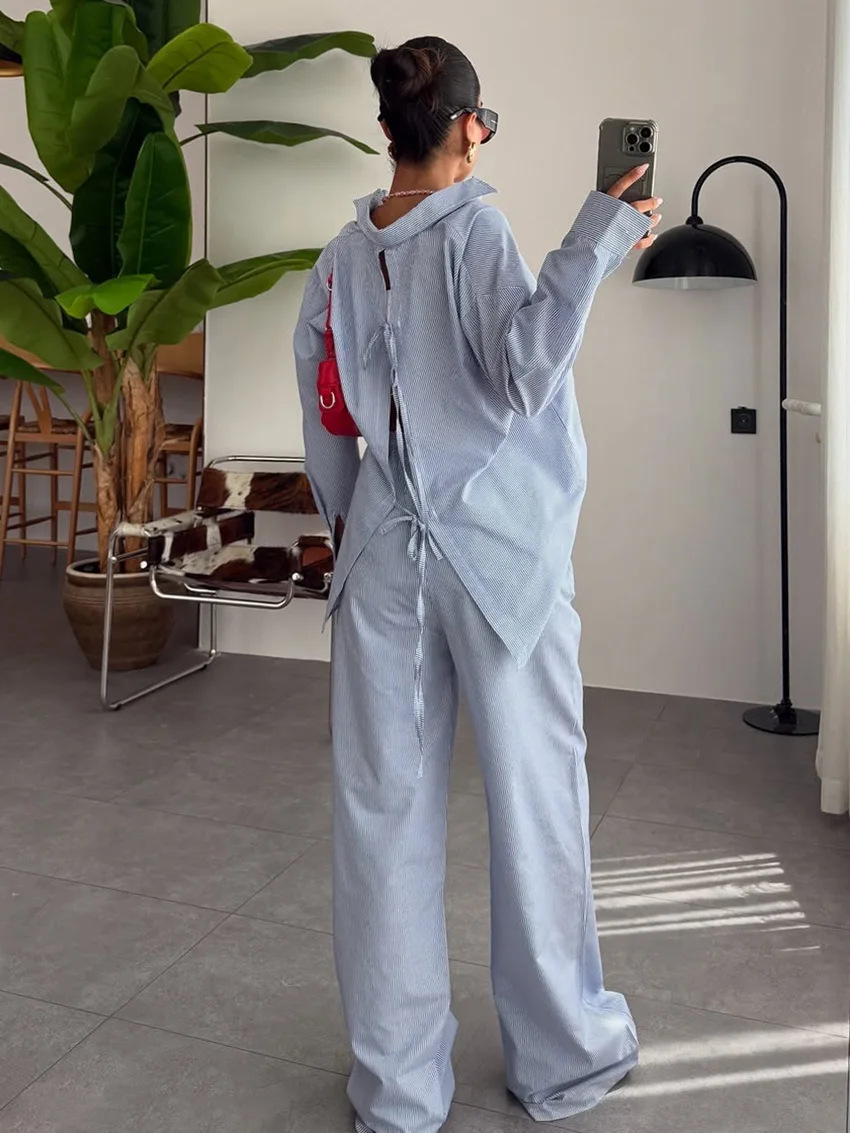 Marthaqiqi الشتاء فام بيجامة البدلة الدانتيل يصل ثوب النوم طويلة الأكمام ملابس خاصة بدوره إلى أسفل طوق ملابس النوم السراويل مخطط ثوب النوم مجموعة