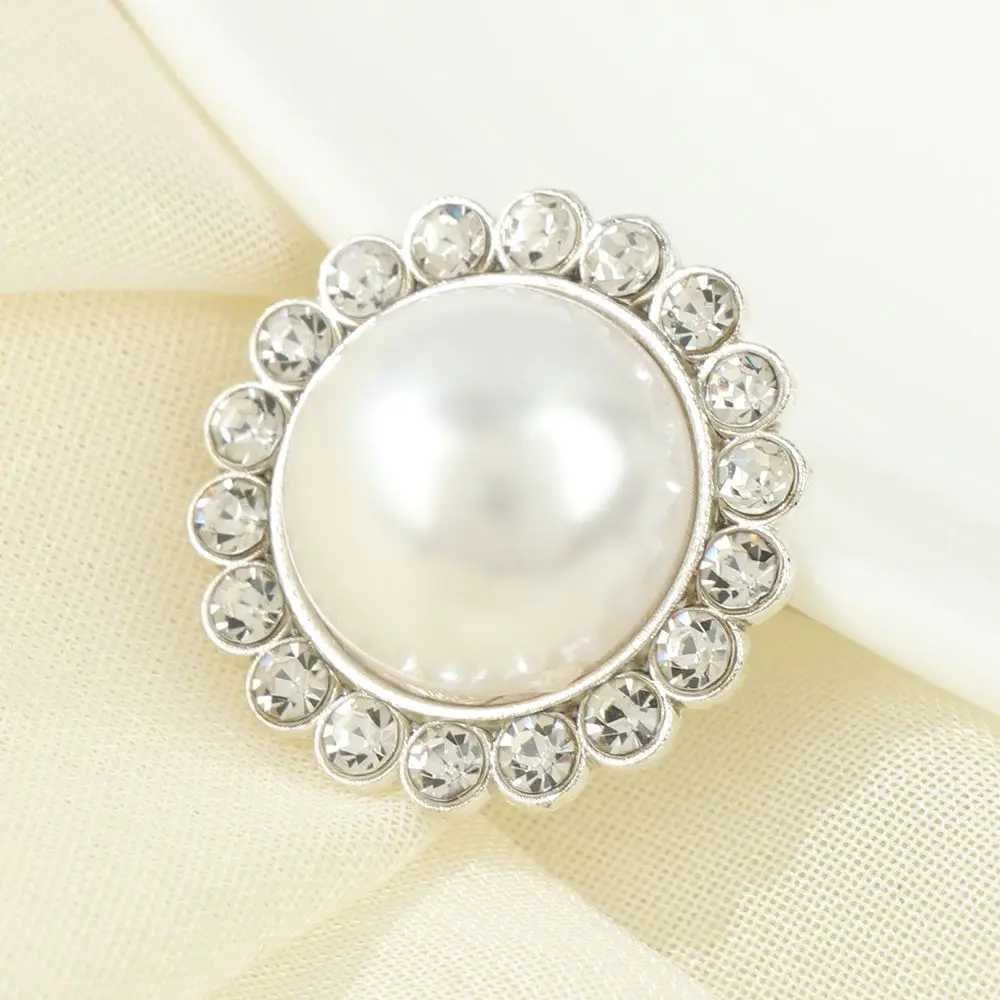 

10Pcs High Quality Needlework Sewing Button Shiny Rhinestone Pearl Clothing Buttons Sewing Accessories Shirt Buttons