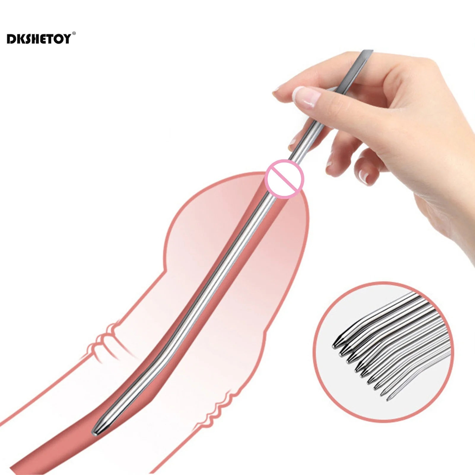 اضافية طويلة الفولاذ المقاوم للصدأ لعبة استثارة القضيب الاستمناء BDSM المعادن القضيب السبر قضيب للرجال الحصان العين عصا توسيع الإحليل #2