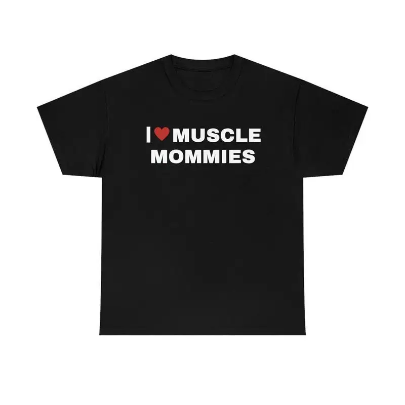 

Funny Gym T-shirt for Men I Love Muscle Mommies Slogan Tee Fitness Graphic Top