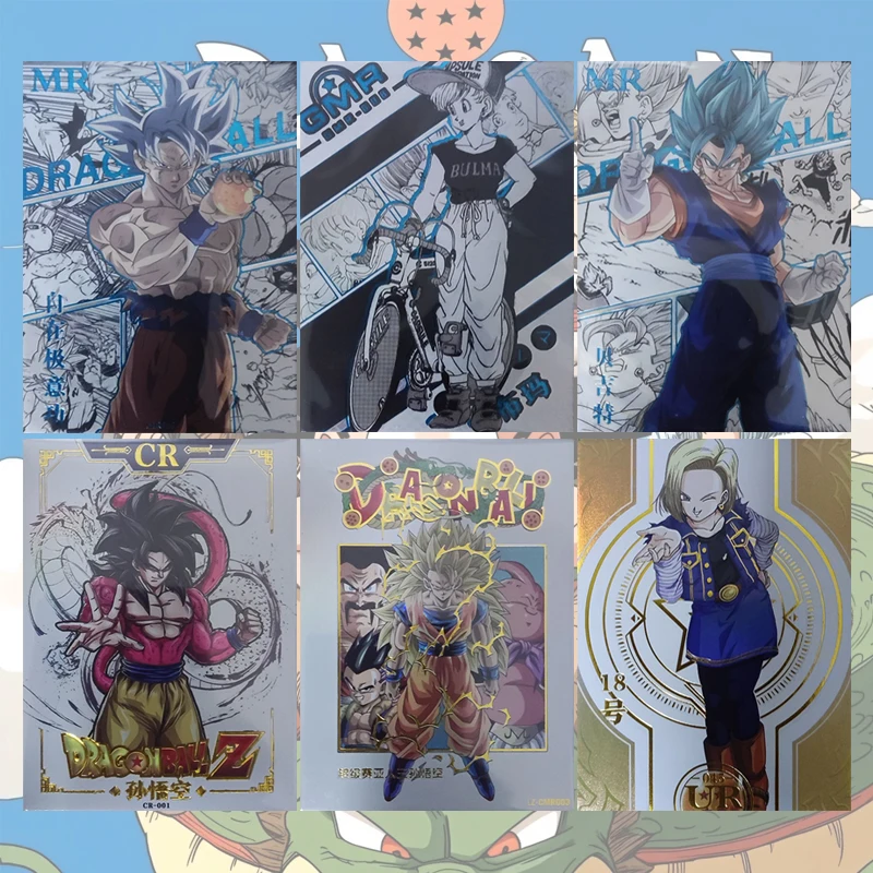 Anime Dragon Ball MR CMR CR GMR UR Cards Son Goku Bulma Vegeta Iv Collectible Cards Christmas Birthday Gifts Children's Toys