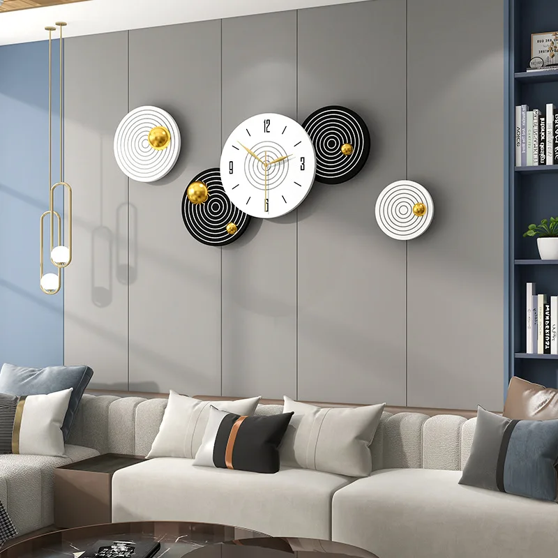 Wall Hanging Oversized Background Decoration Living Room High-end Light Luxury Home Clock Modern Minimalist Clock Decor Clocks