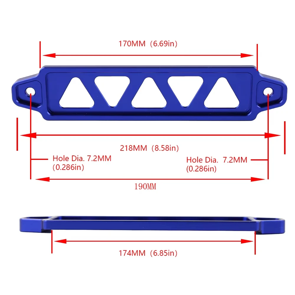 218mm / 190mmAluminum Universal Car Battery Hold Down Bracket Auto Battery Tie Down Mount Holder Brace Bar for Honda Civic EK EG