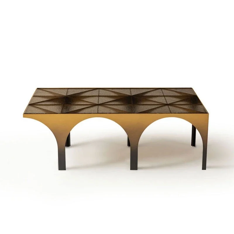 

Minimal water glass coffee table stainless steel living room square tea table coffee table