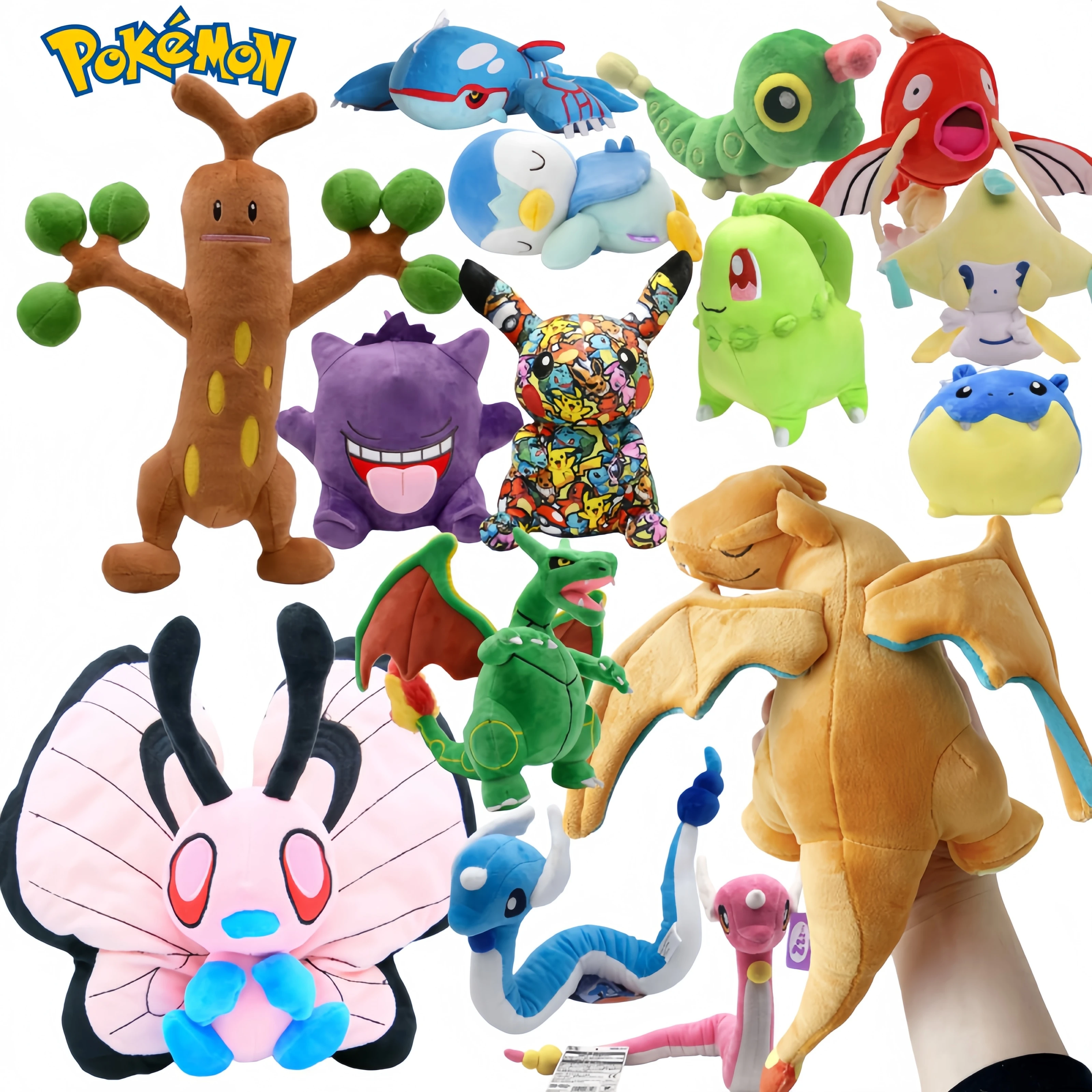 

Pokemon Pikachu Plush Butterfree Stuffed Doll Sudowoodo Dragonair Blastoise Charizard Piplup Peluche Toys Hobbies Xmas Gift