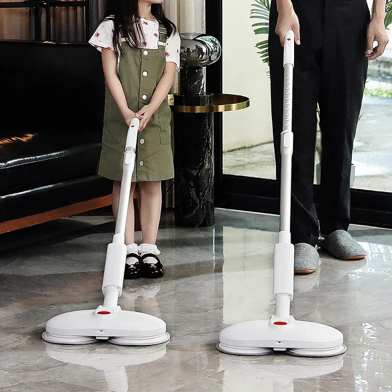 Household Handheld Rechargeable Steam Water Wet and Dry Vacuum Cleaner Floor Mopping Sweeper with 180 Degree  Mop Pad