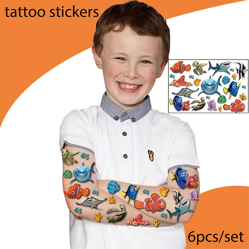 

Finding Nemo Tattoo Sticker Personalized Photo Tattoo Stickers Upload Image for Custom Body Art Couples/Family Memorial Gifts