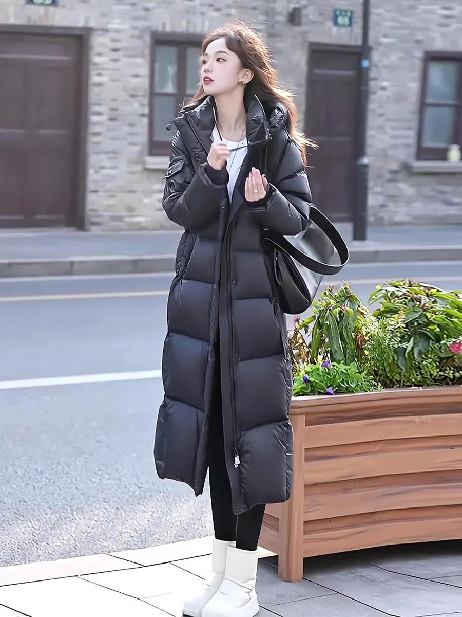 Nueva llegada de invierno abrigo largo blanco Du down Jaet para mujer Ultra resistente al frío Casual Sle cremallera ket diseño Ci ocio