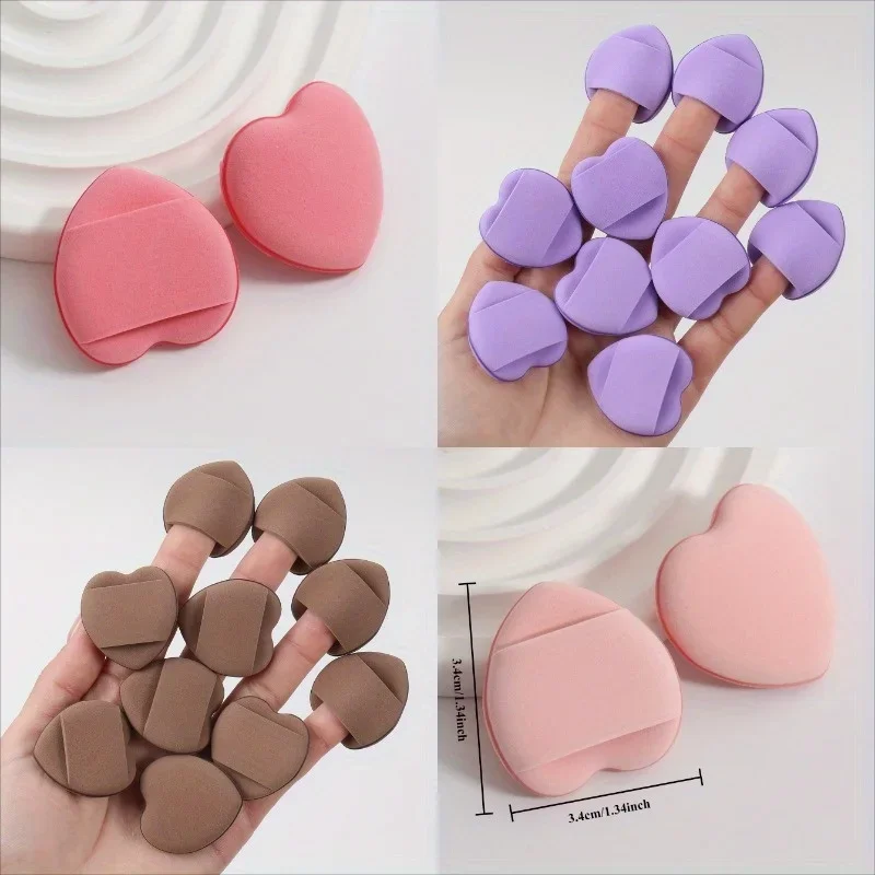 15PCS Mini Fingertip Thumb Puff Makeup Sponge Set Latex-Free Mixed Sponge for Liquid Foundation Concealer for All Skin Types