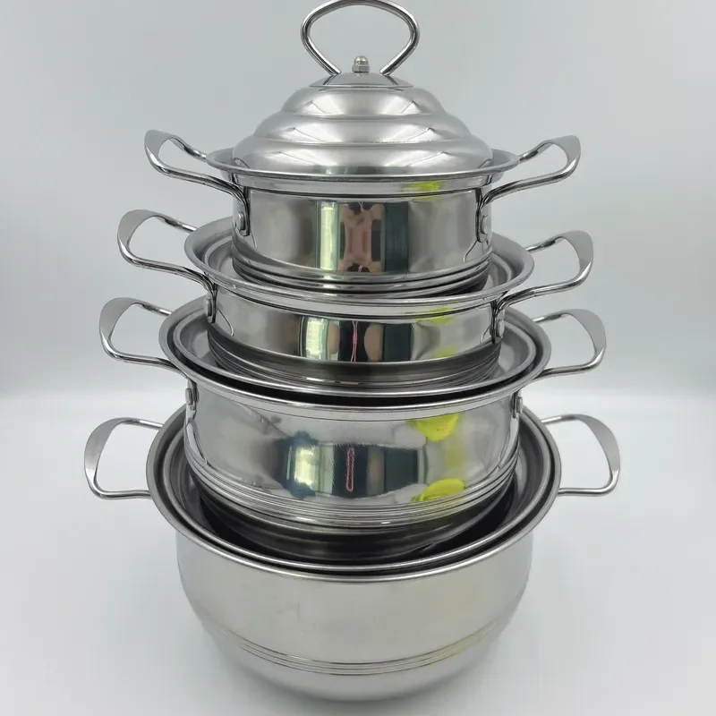 Wholesale Stainless Steel Soup Pot 16-22cm Large Commercial Kitchen Cooking Pot for Restaurant Use Durable Cookware