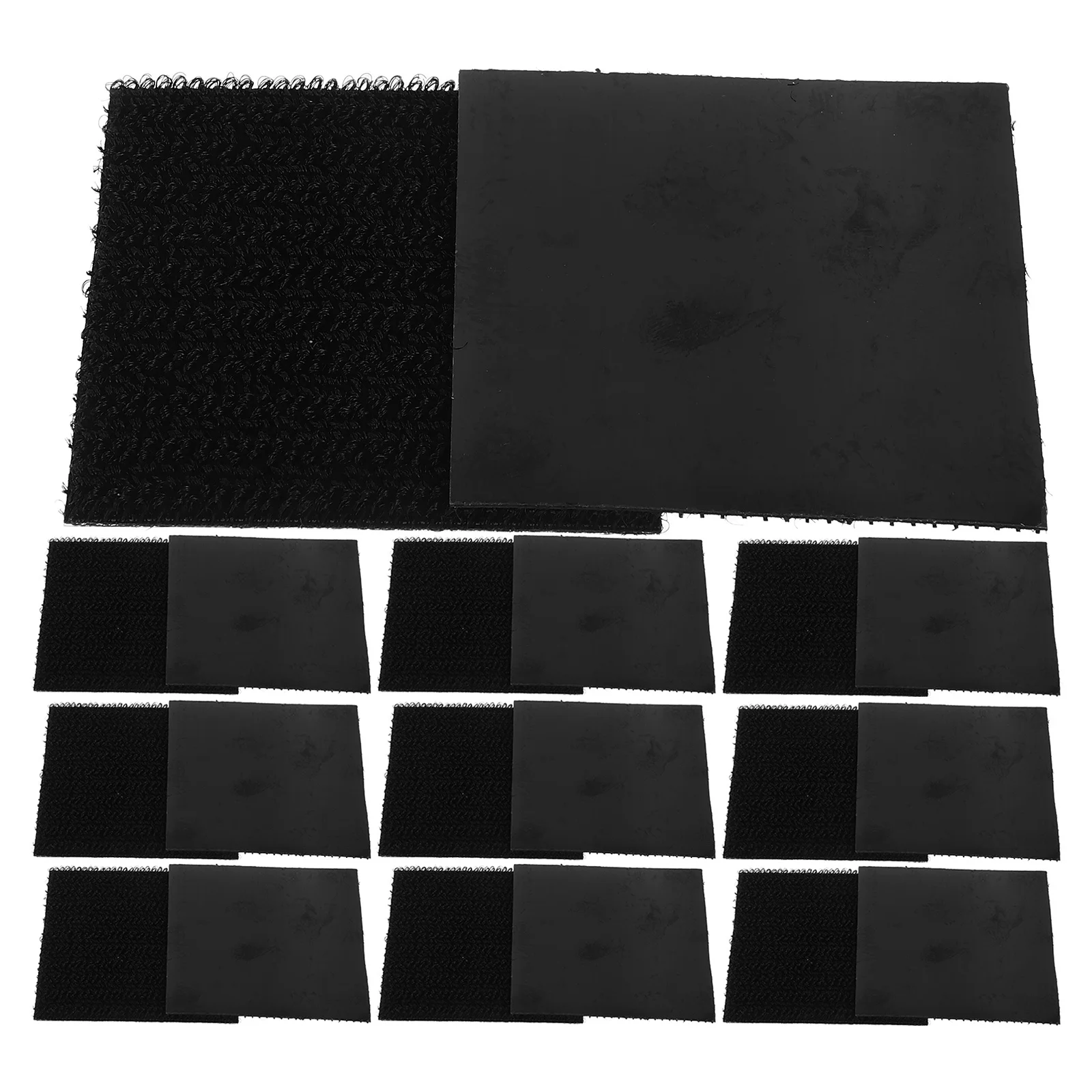 

20pcs Car Double Sided Adhesive Tape Hook Loop Strips For Auto Floor Mat Fastening Interlocking Fabric Gripper Automotive