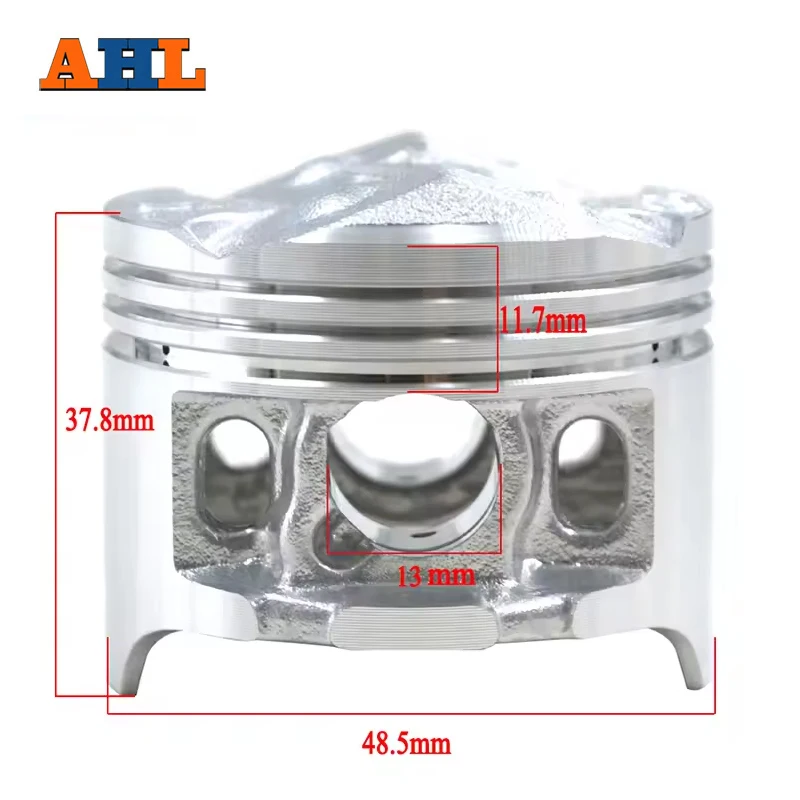 AHL 1/4 مجموعة دراجة نارية STD ~ + 100 48.5 مللي متر ~ 49.5 مللي متر المكبس والخواتم عدة لهوندا CBR250RR CBR22 كاز MC22 CB250 MC23 اليشم الدبور 25