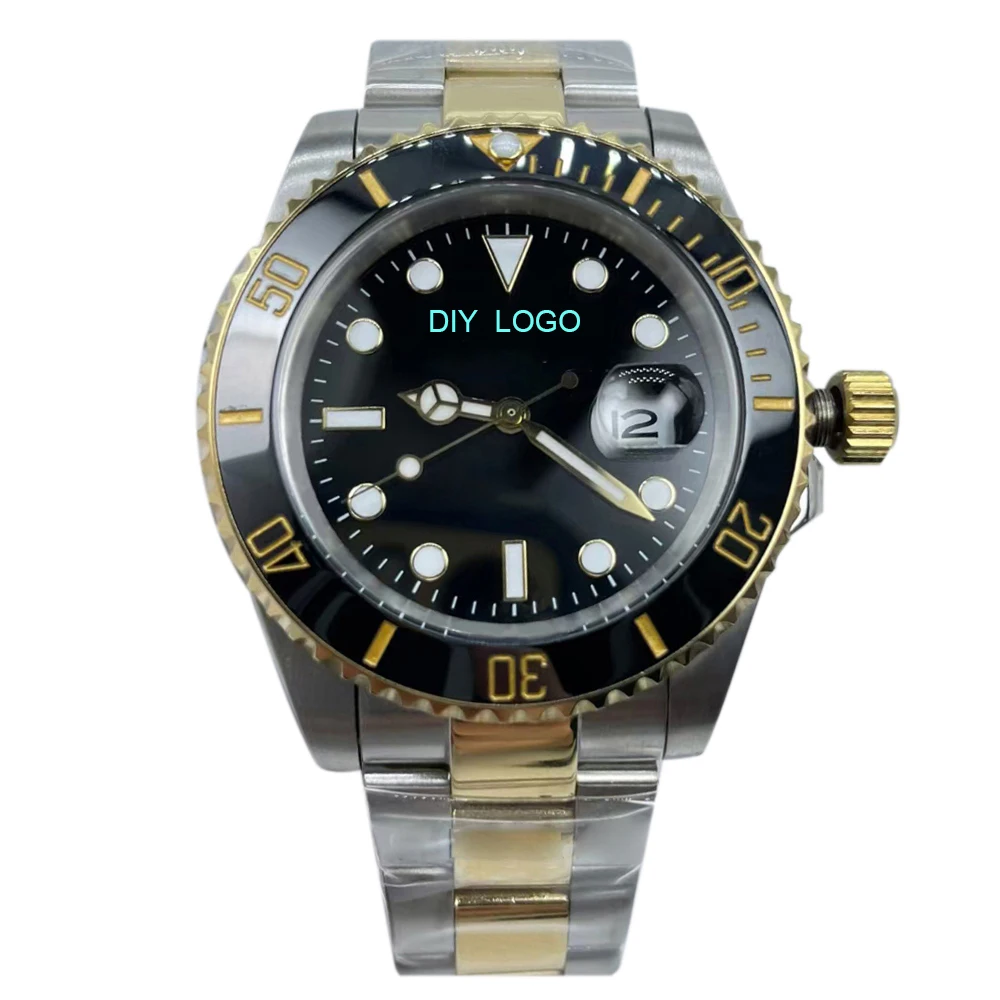 Customized LogoLuxury 41mm men's watch with 904 stainless steel and sapphire mirror, the best gift for men