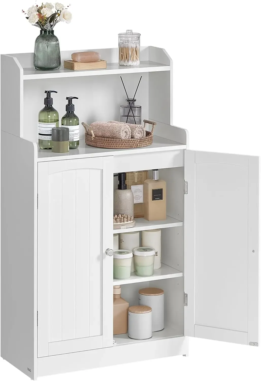 Badezimmer Cabinet, Badschrank mit 2 Türen, 2 adjustable Eingeböden, 30 x 60 x 100 cm, Schrank for