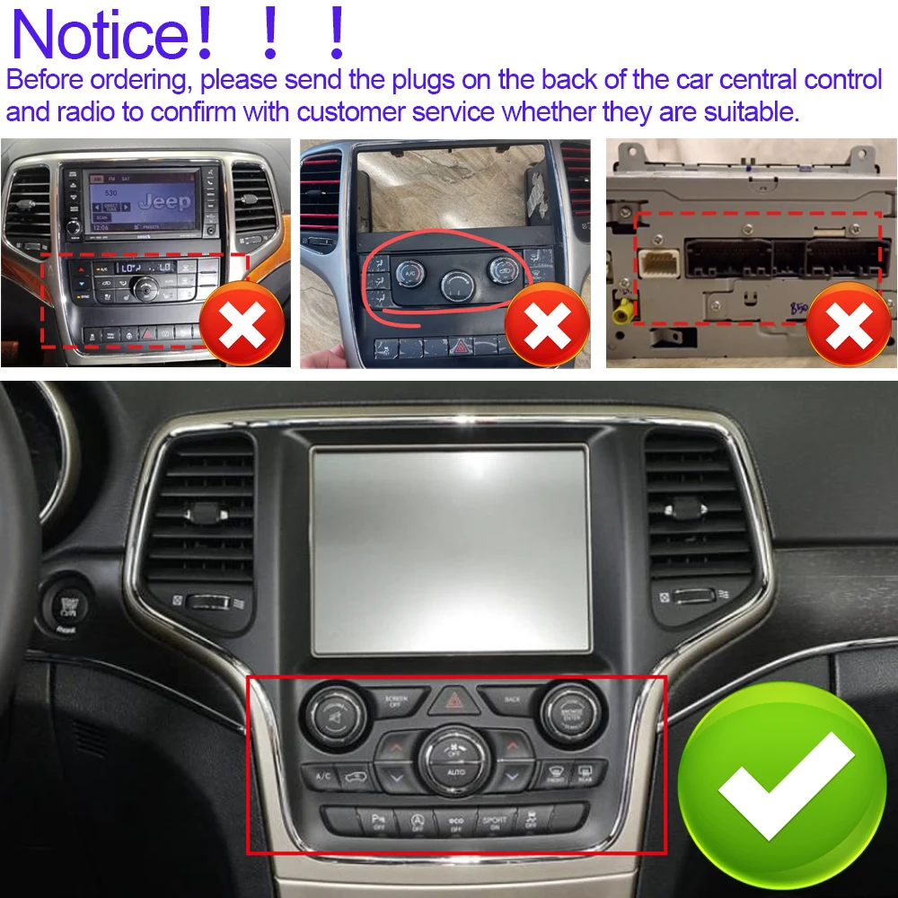 9. 7 cali dla Jeep Grand Cherokee WK2 2014-2017 bezprzewodowe Carplay AutoRadio radio samochodowe Android 14 7862CPU odtwarzacz multimedialny GPS