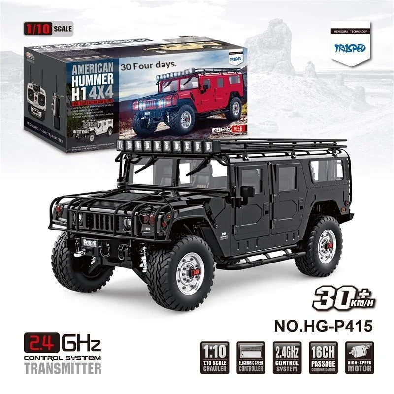 Hengguan Rc Crawler Car 1 10 Scale American Hummer H1 4x4 2 4Ghz Metal Chassis High Speed Off Road Vehicle Hg P415 For Adult