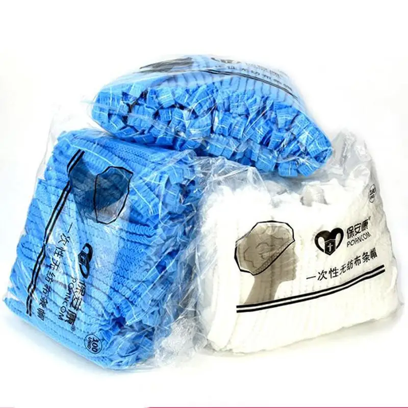 Home Medical Supply Non Woven Strip Hat Hotel Workshop Dustproof Head Cover Bathing Cap