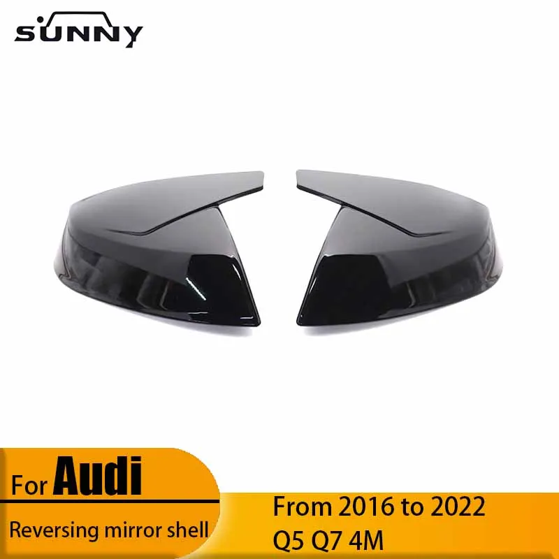 

Suitable for 2016-2022 Audi Q5 FY Q7 4M Bright Black Cow Corner Rear View Mirror Housing View Mirror Housing