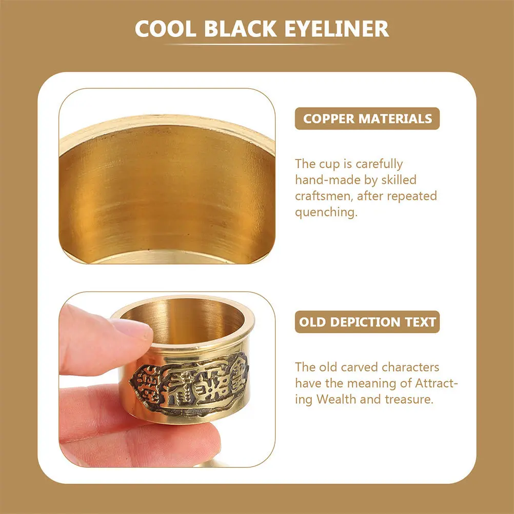 

2pcs Copper Water Offering Temple Supply Auspicious Cup Household Buddhism Decorative For Gift Repeated Use