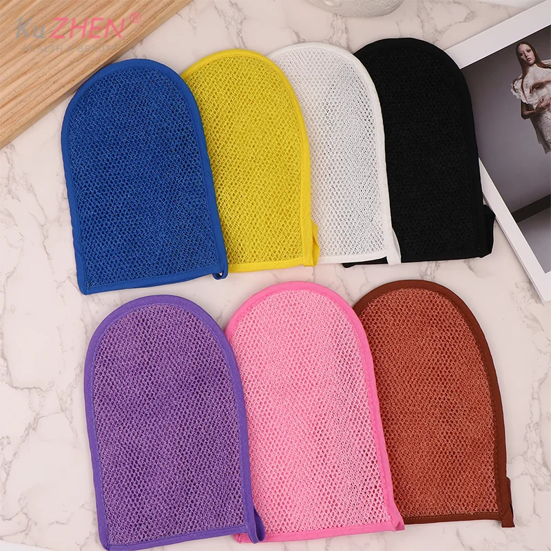 Guantes de baño para hombre y mujer, cepillo de ducha exfoliante para SPA, manopla exfoliante para limpieza corporal, guantes para frotar la piel muerta, toalla de ducha, masaje corporal de espuma