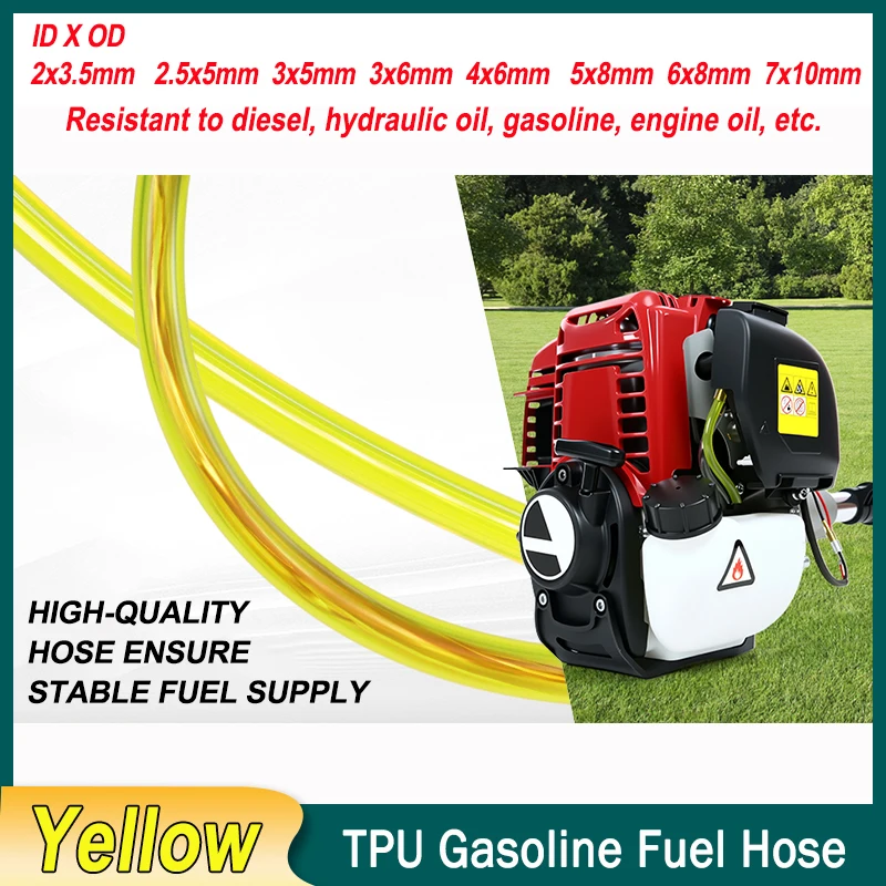 

1 - 50 м желтый топливный шланг из ТПУ диаметром 2 мм 3 мм 4 мм 5 мм 6 мм 7 мм полиуретановый гибкий мотоциклетный автомобильный маслостойкий бензиновый шланг