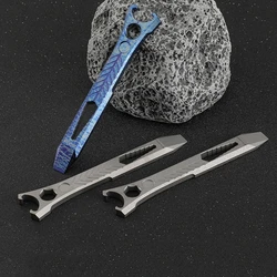 Portable Wrench Tools Outdoor Emergency Tools Camping Multifunctional Titanium Alloy Pry Bar Multi Tool Mini Crowbars