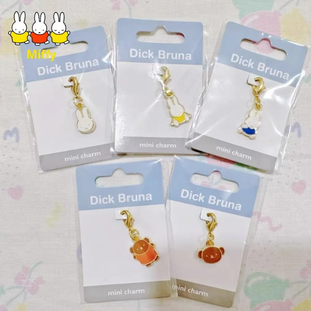 Kawaii ميفي أرنب المفاتيح لطيف بوريس الدب الكرتون شخصية ومبتكرة المعادن سلسلة مفاتيح صغيرة هدية للفتيات