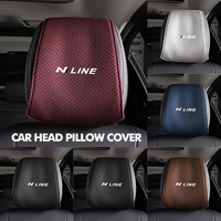 Universal Ice Silk Car Pillowcase Front Seat Headrest Dust Cover For Hyundai N Line i20 i30 Sonata Tucson Azera Elantra Veloster